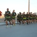 Headquarters Battalion Sergeant Major leads battalion run