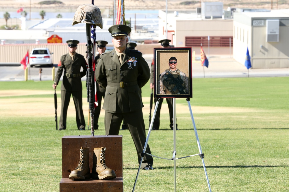 1/7 Marines conduct memorial service for Sgt. Thomas Spitzer