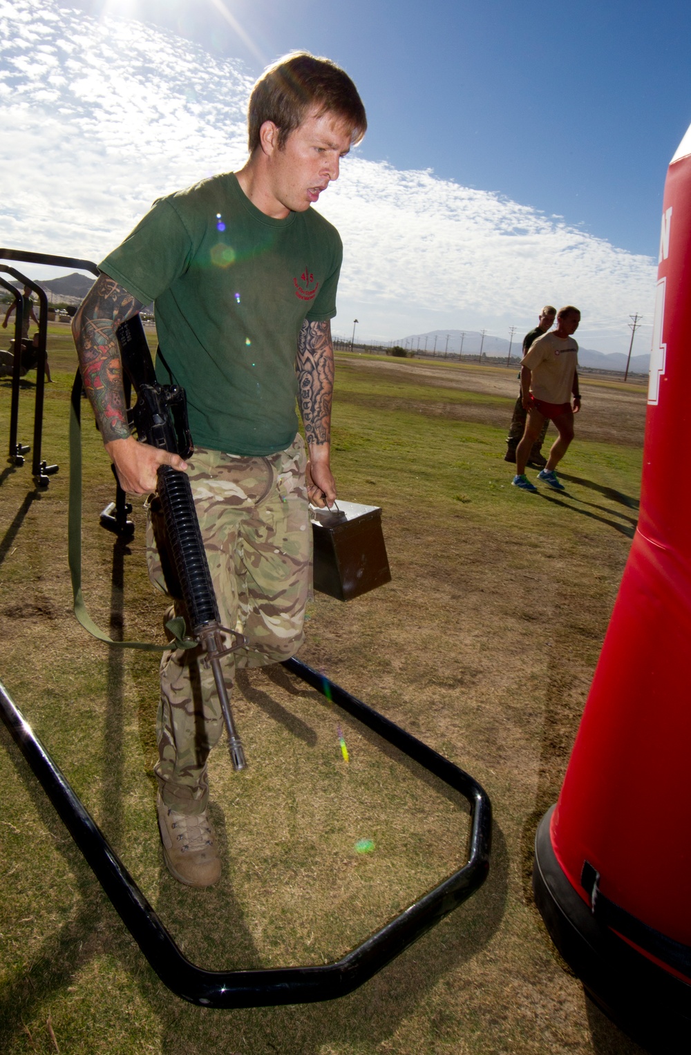 Royal Marines on HITT course