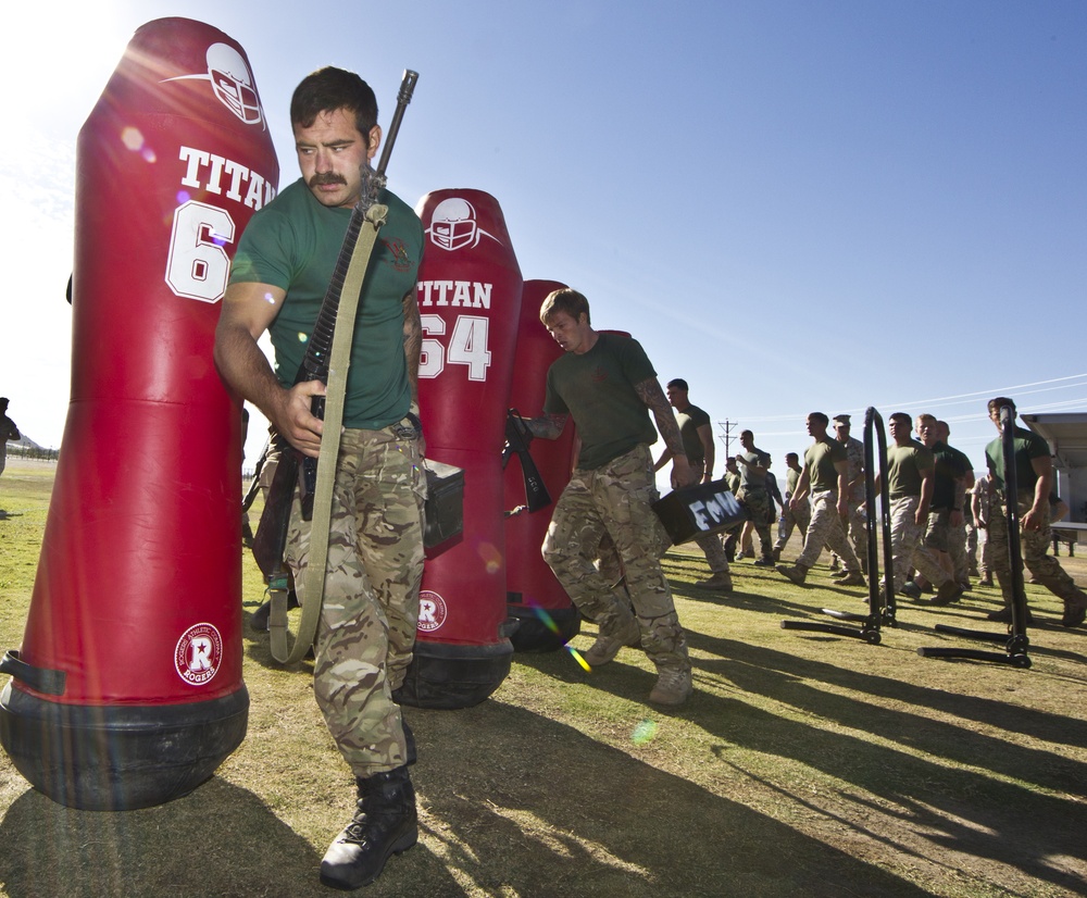 Royal Marines on HITT course