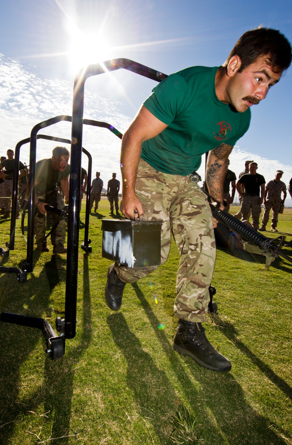 Royal Marines on HITT course