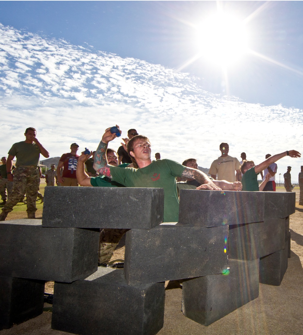 Royal Marines on HITT course