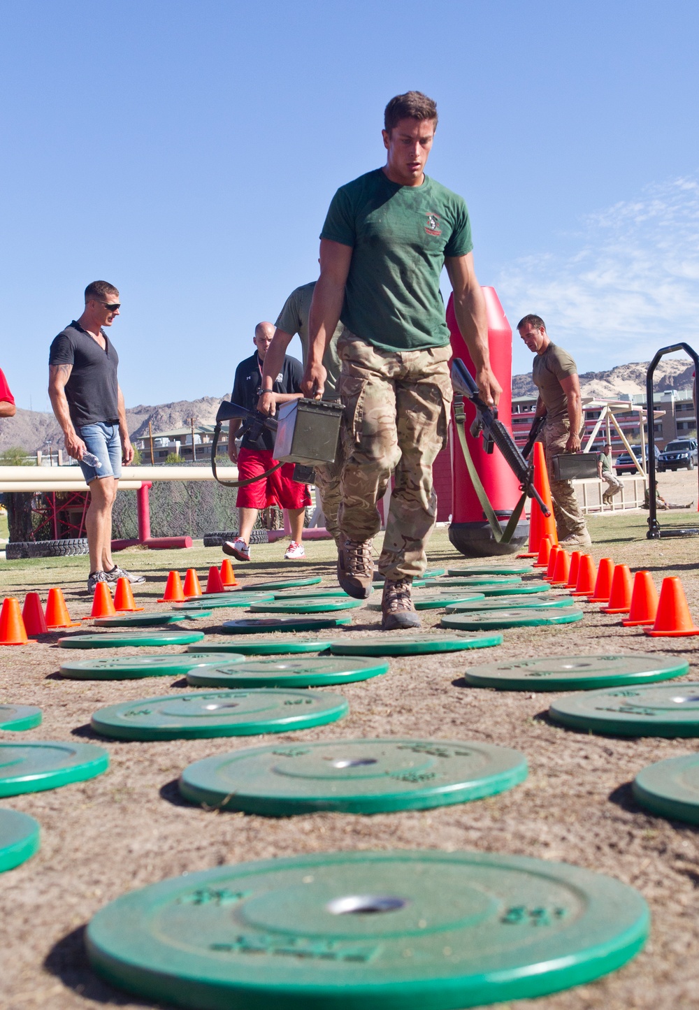 Royal Marine on HITT course