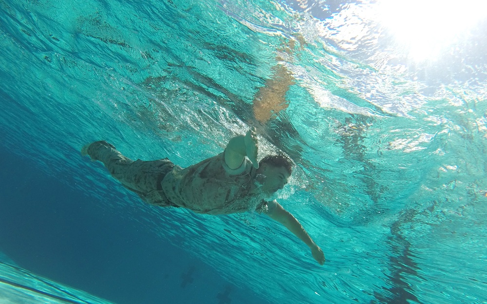 U.S. Marines on amphibious HITT course