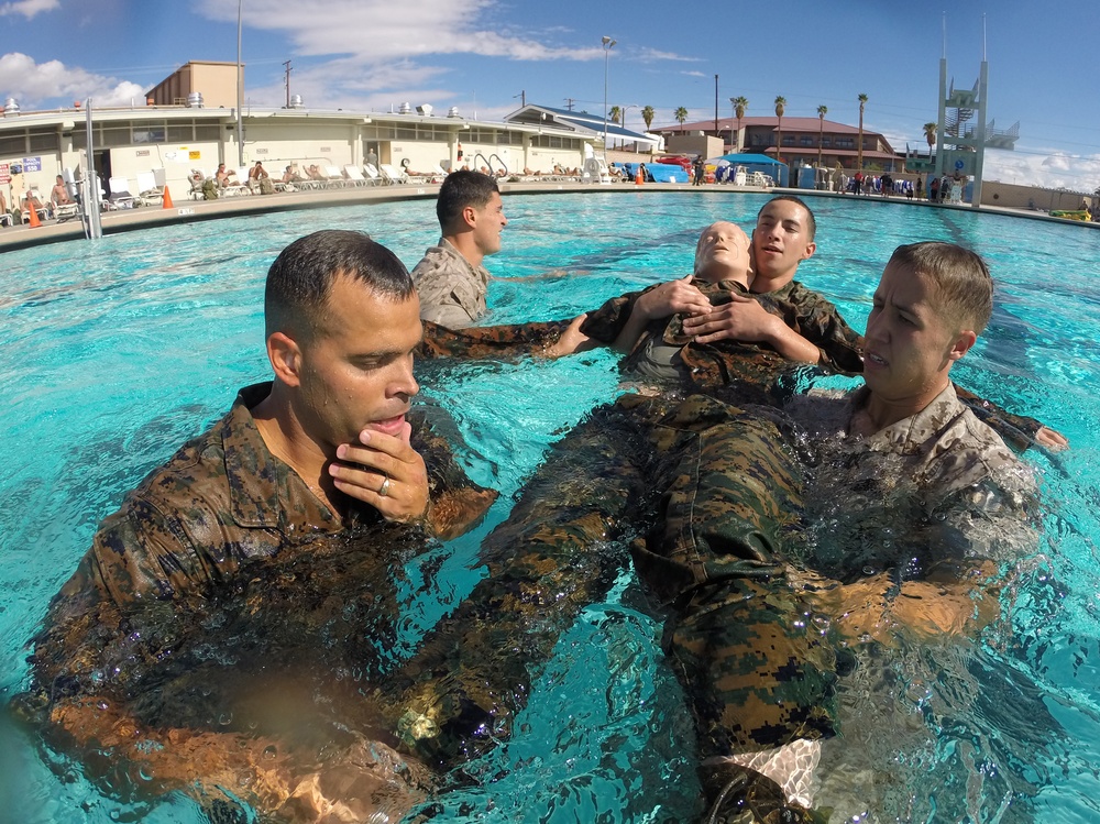 U.S. Marines on amphibious HITT course