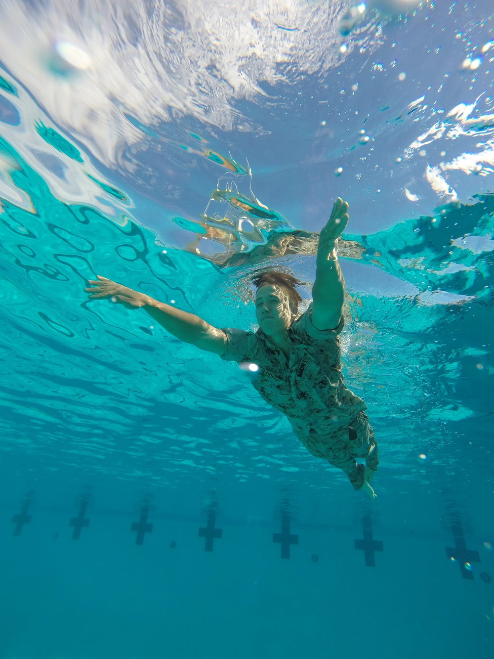 U.S. Marine on amphibious HITT course