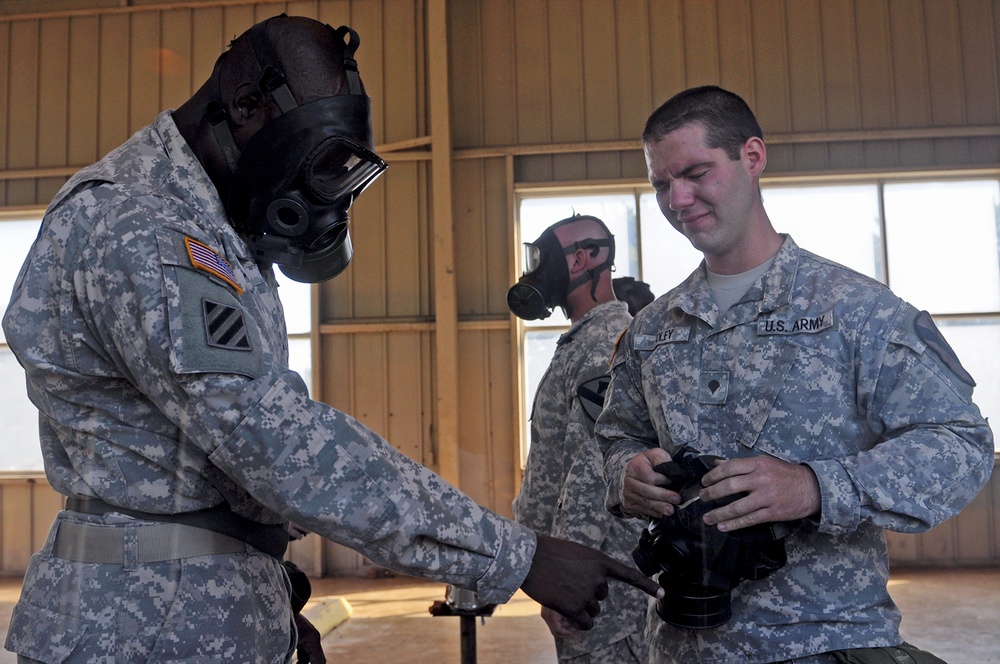 Troopers train at the gas chamber