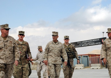 Senior enlisted leadership assess training at Camp Ghazi
