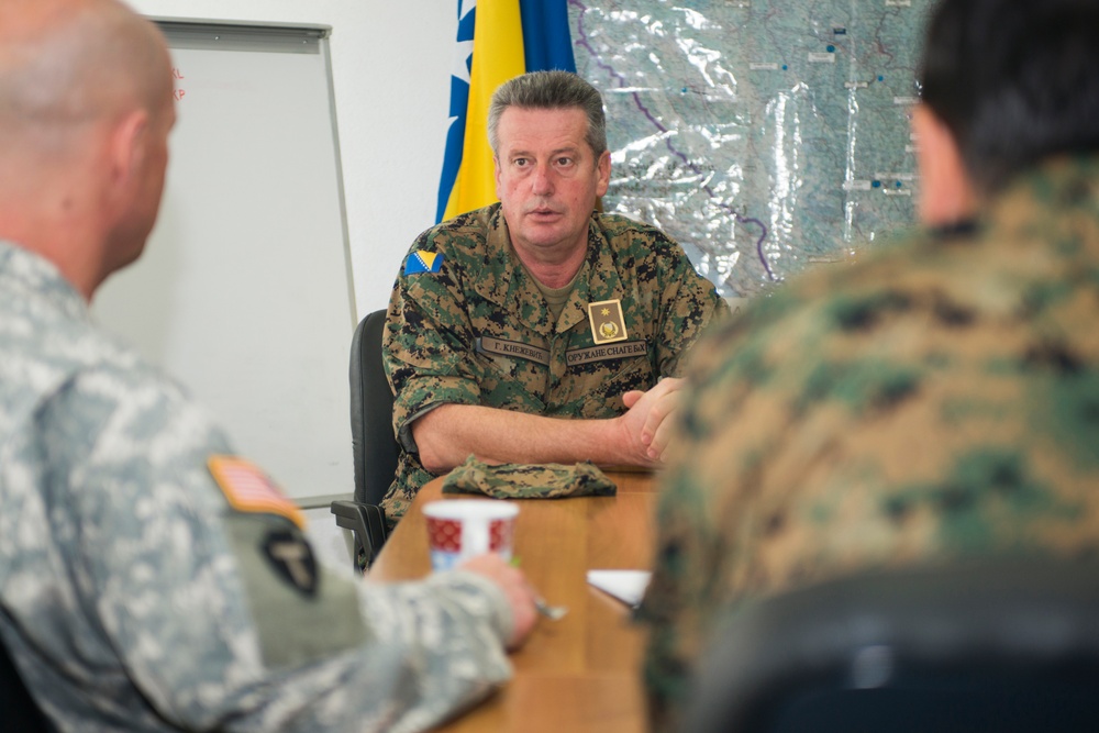 NATO HQ Sarajevo commander visits AFBiH Logistics Command