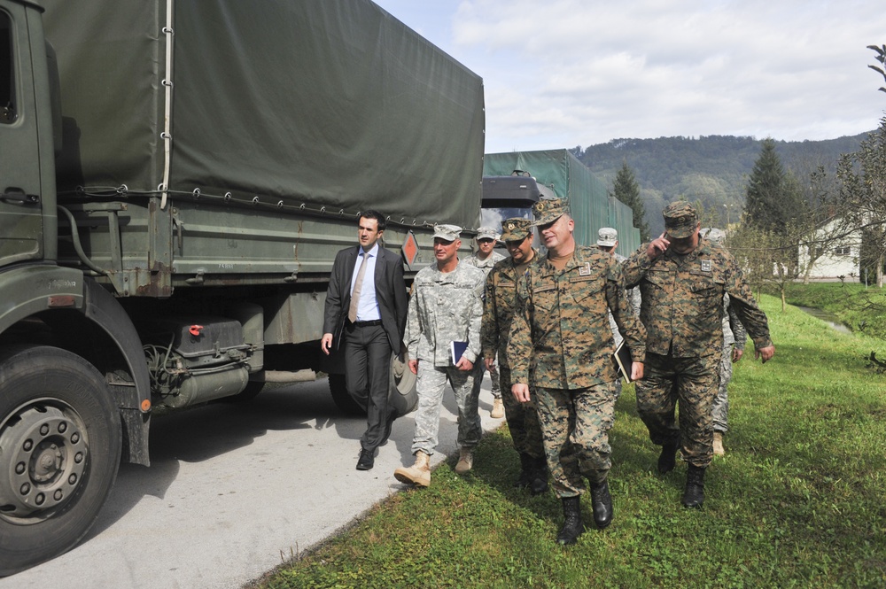 NATO HQ Sarajevo commander visits AFBiH Logistics Command