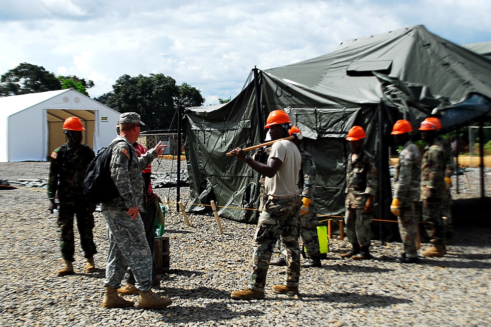 Tubmanburg Ebola treatment unit takes shape