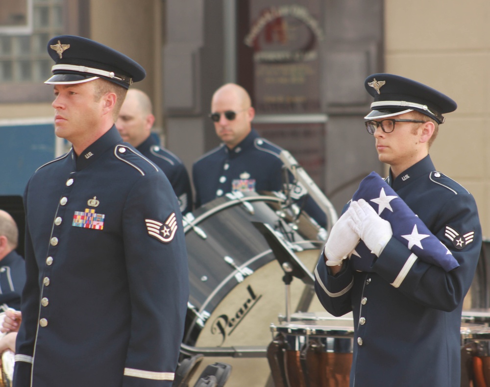 Flag-folding ceremony
