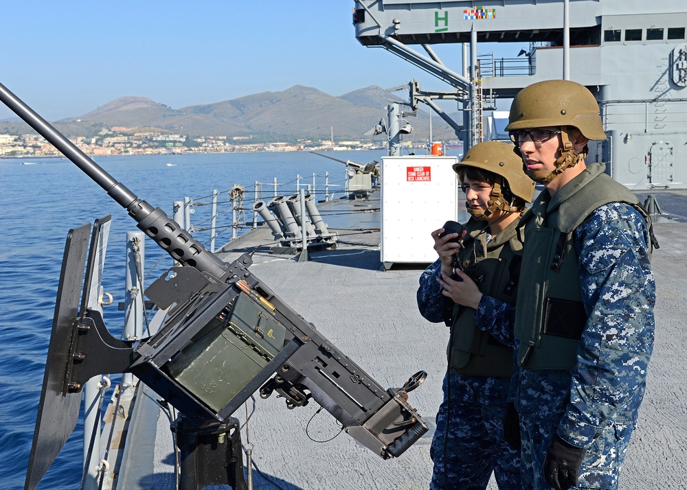 USS Mount Whitney's small caliber action team