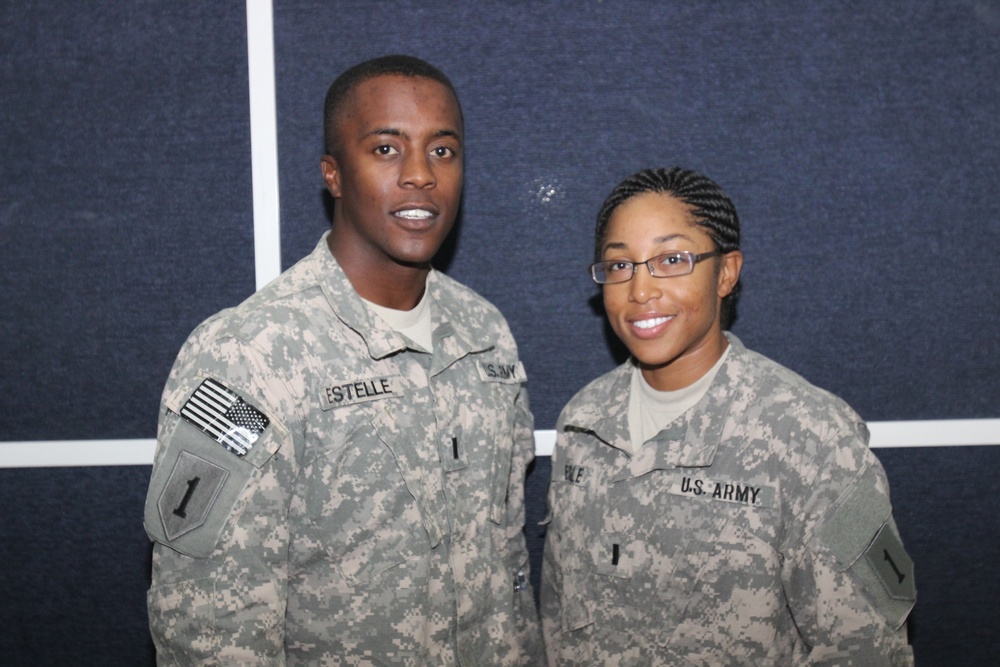 Married, serving, deployed family remains committed while serving together in Kuwait