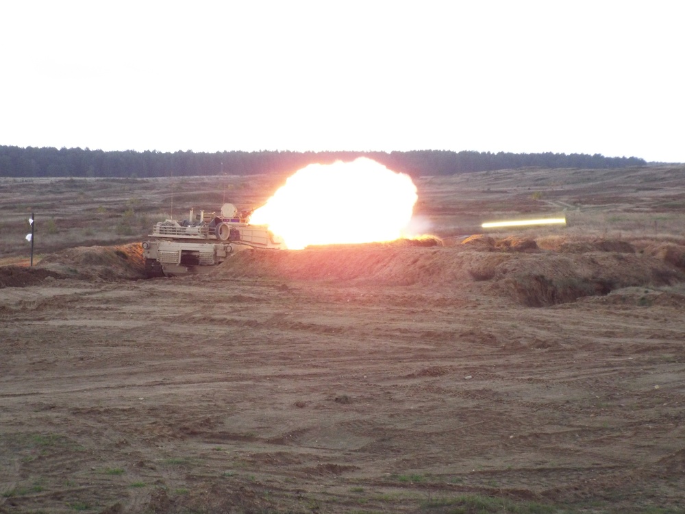 First main gun round fired in Poland