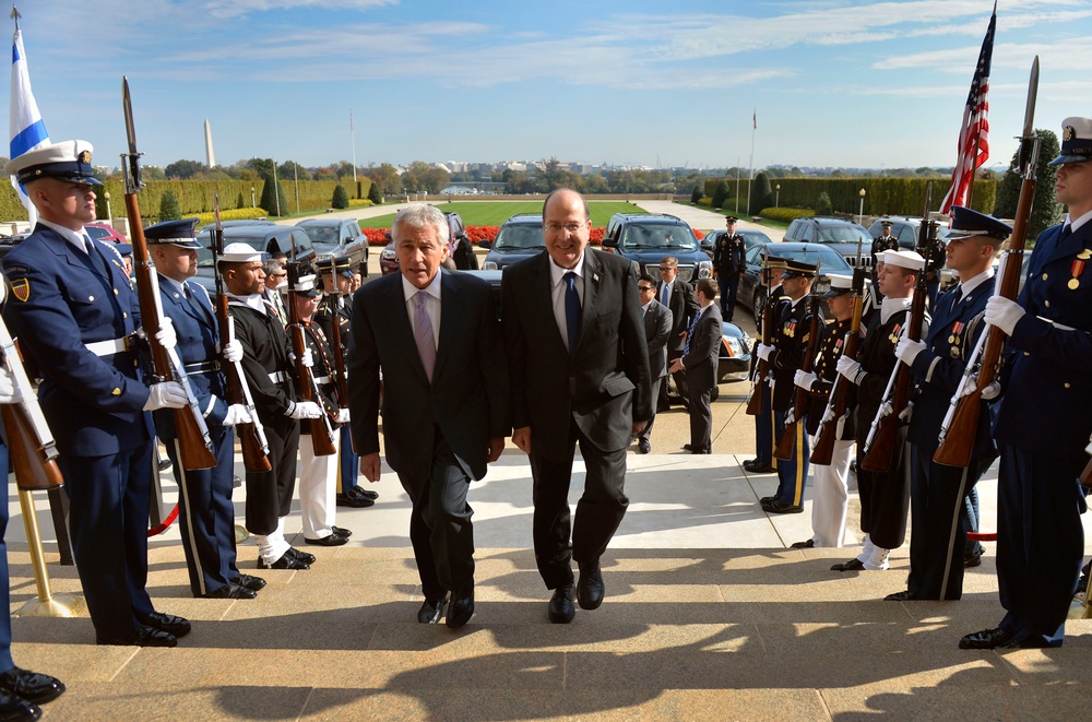 Secretary of defense hosts Israel's minister of defense