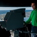 USS Carl Vinson Sailor monitors flight operations