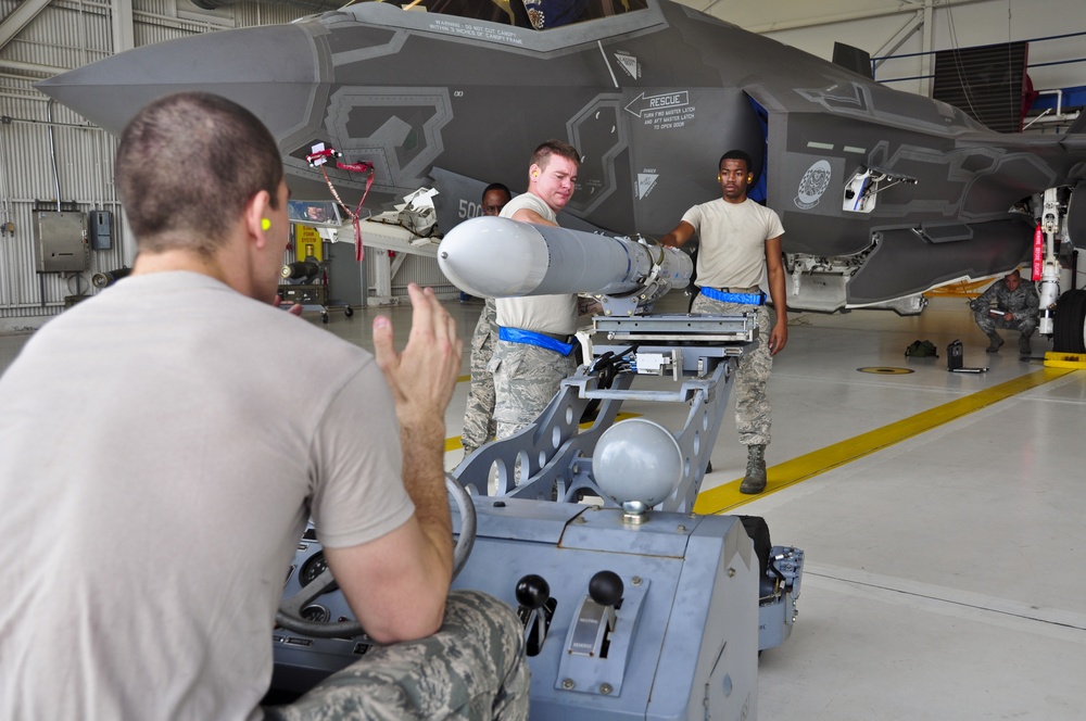 First F-35A operational weapons load crew qualified