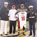 Richard Moore receives Semper Fidelis Bowl Jersey
