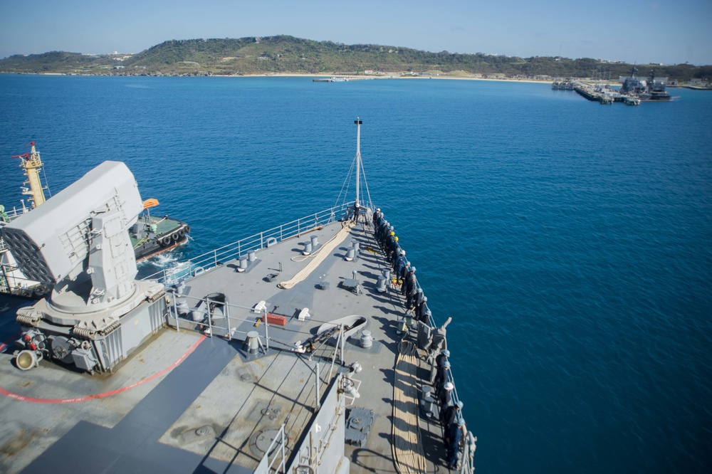 USS Germantown arrives at White Beach