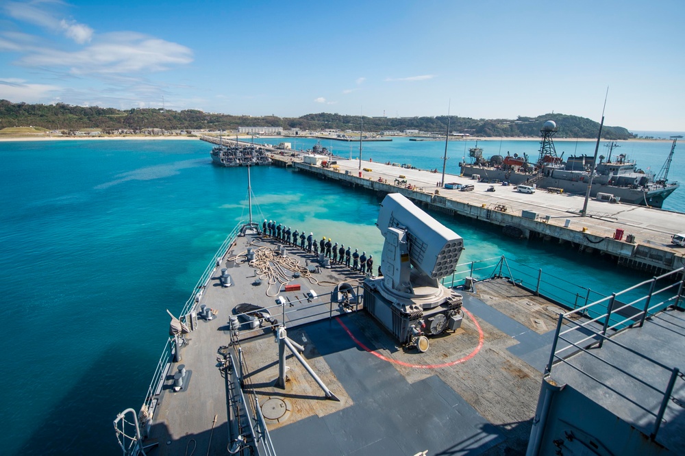 USS Germantown departs White Beach