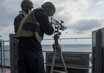 USS Germantown crew-served weapons qualification shoot