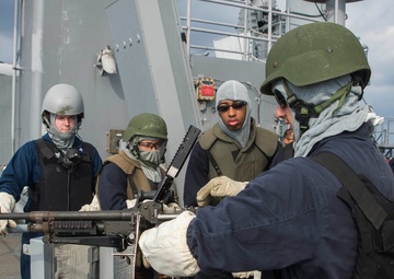 USS Germantown crew-served weapons qualification shoot