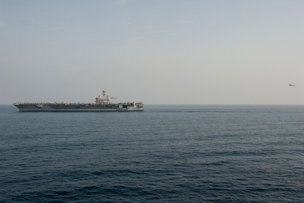 USS Carl Vinson assumes the watch from USS George H.W. Bush