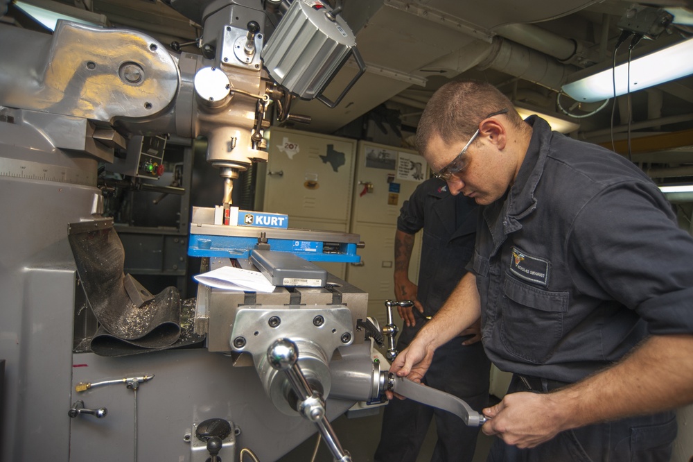 USS Carl Vinson machine shop activity