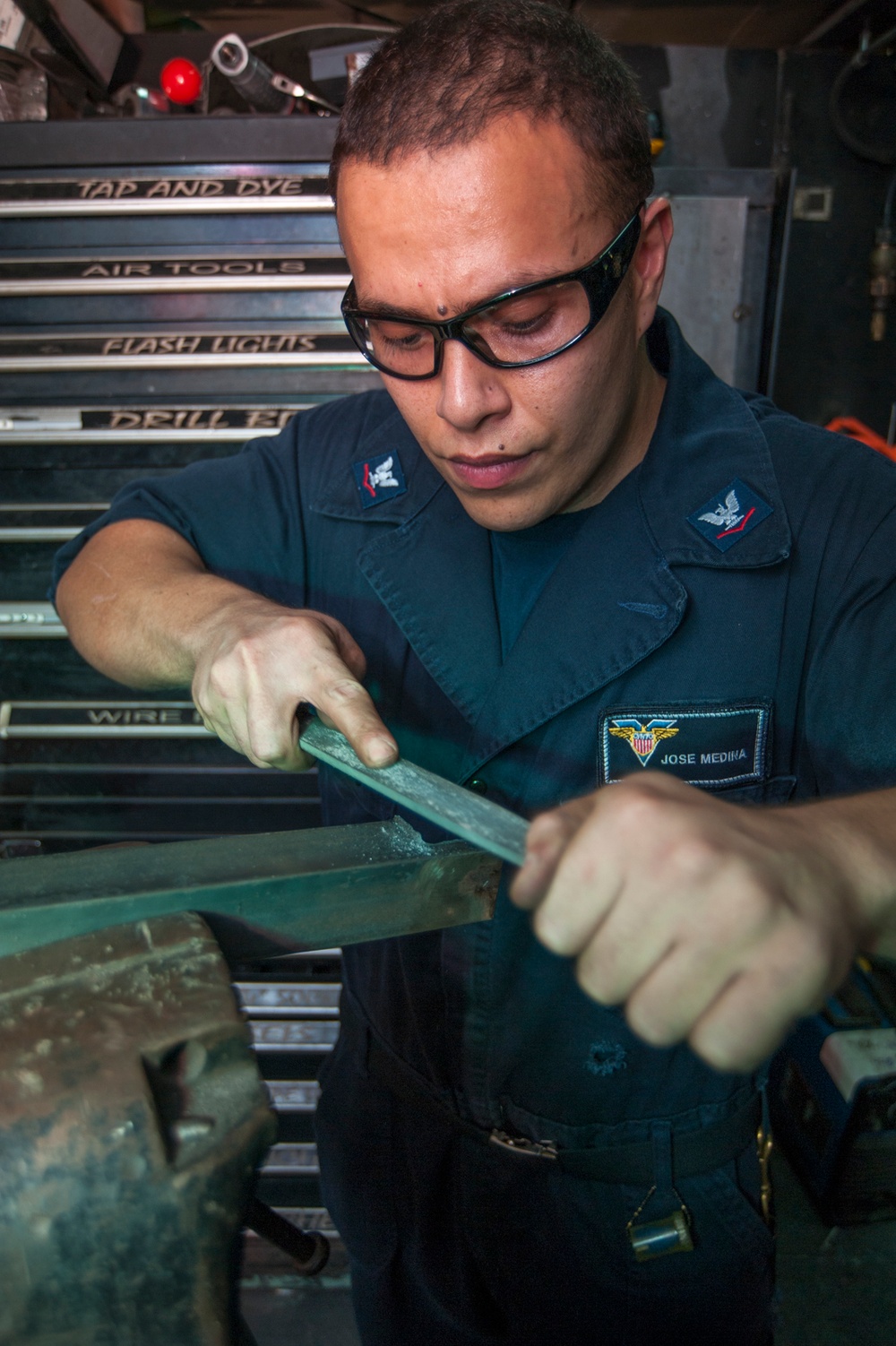 USS Carl Vinson machine shop activity