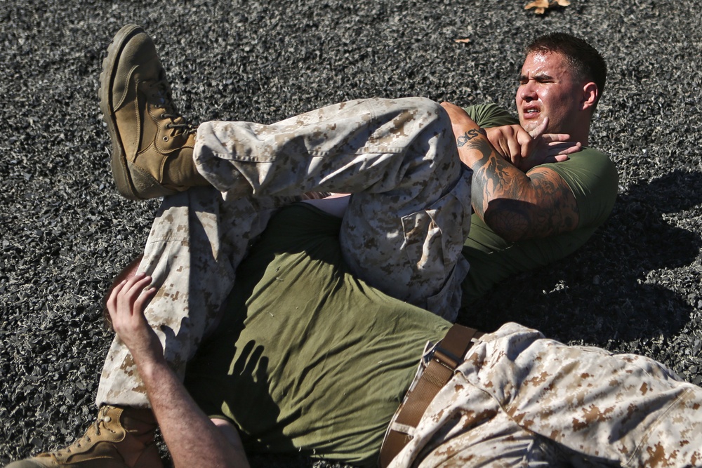 Marines train for grappling tournament