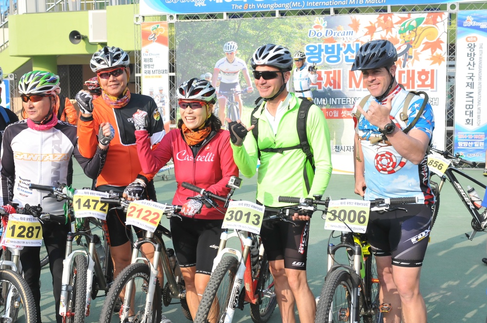 Biking for the alliance at the 8th annual Wangbang International Mountain Bike Match