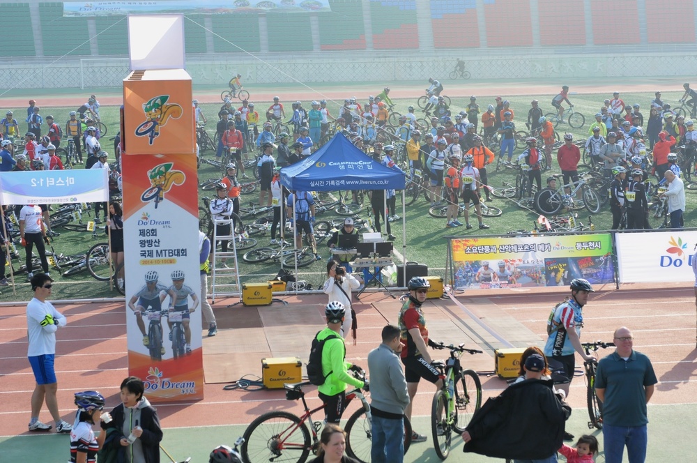 Biking for the alliance at the 8th annual Wangbang International Mountain Bike Match