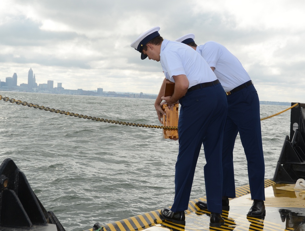 Coast Guard Cutter Bristol Bay conducts burial at sea