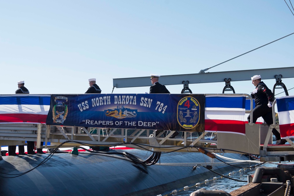 USS North Dakota commissioning ceremony