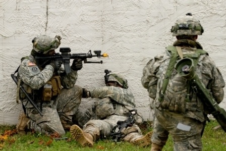 Soldiers training