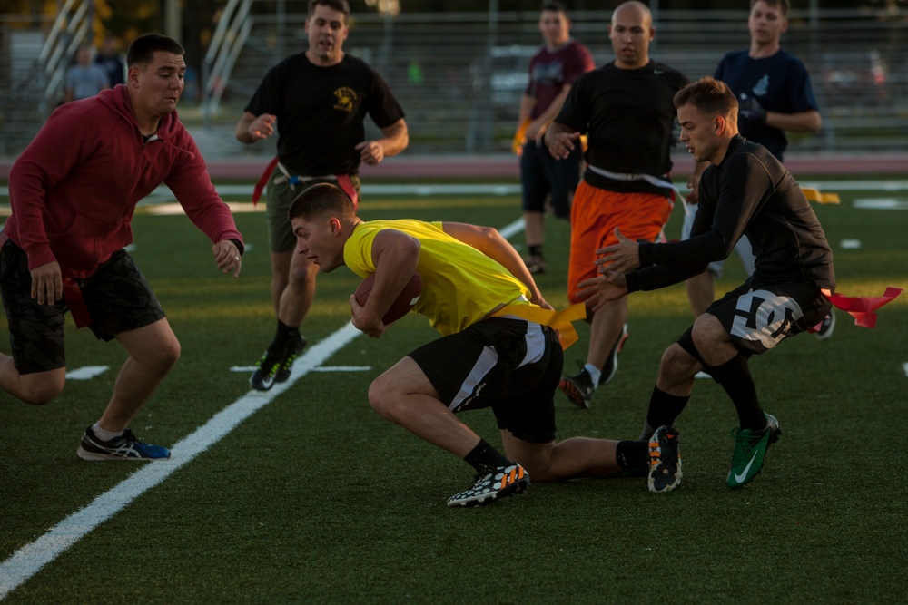 Marines, sailors compete in annual ‘Turkey Bowl’