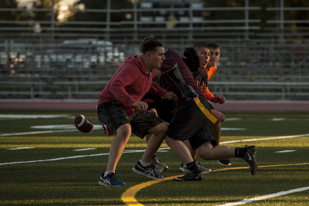 Marines, sailors compete in annual ‘Turkey Bowl’