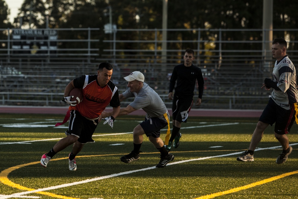 Marines, sailors compete in annual ‘Turkey Bowl’