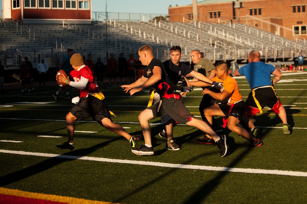 Marines, sailors compete in annual ‘Turkey Bowl’