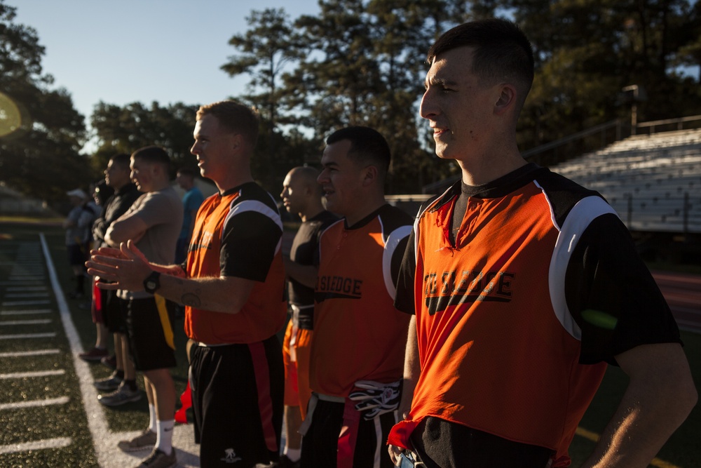 Marines, sailors compete in annual ‘Turkey Bowl’