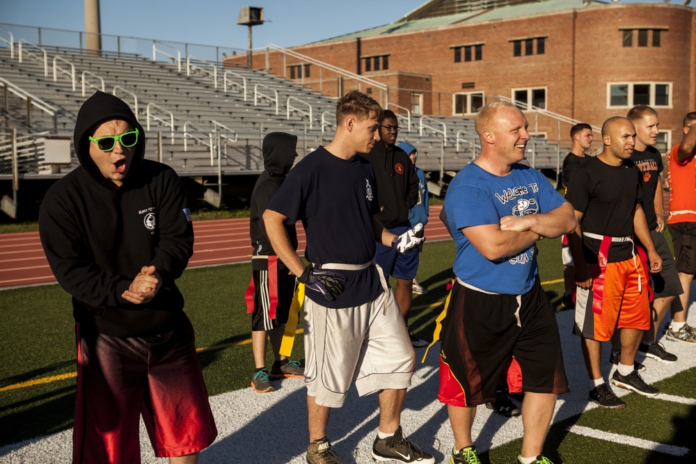 Marines, sailors compete in annual ‘Turkey Bowl’