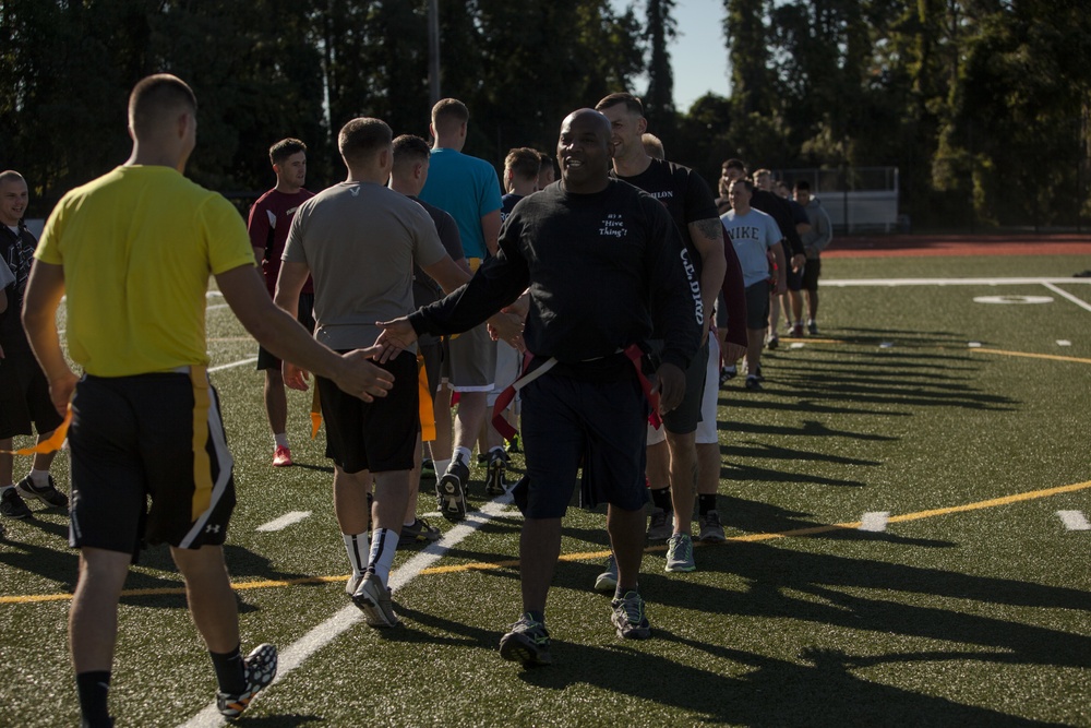 Marines, sailors compete in annual ‘Turkey Bowl’