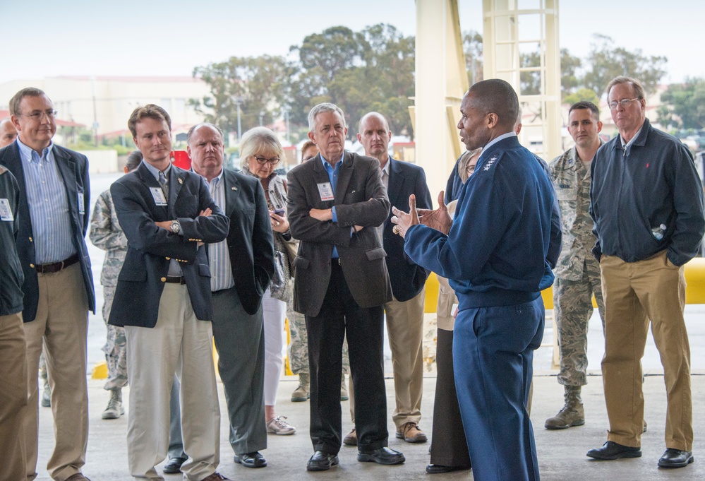 Civic leaders tour with Gen. Darren McDew