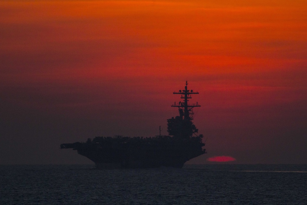 USS George H.W. Bush transits Gulf of Aden
