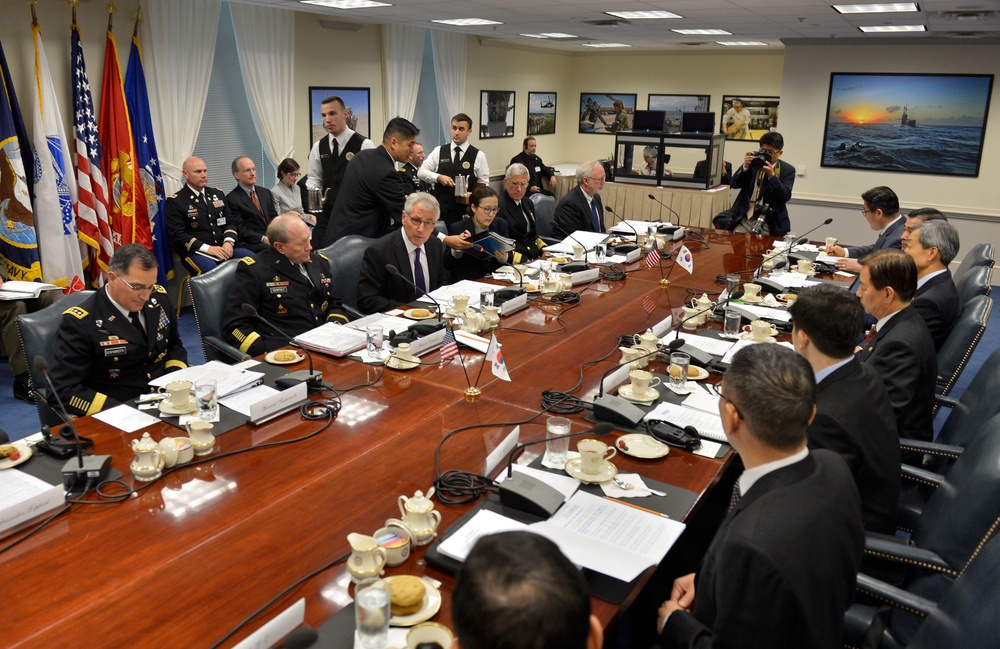Secretary of Defense Hagel meeting