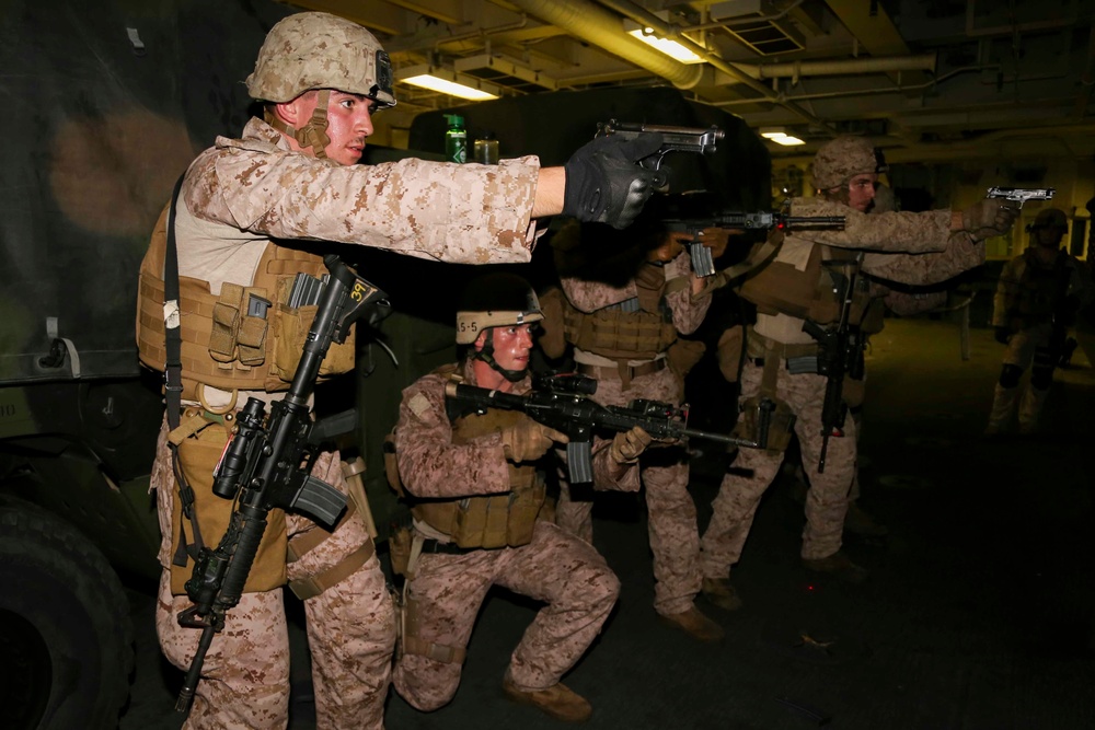 Law Enforcement Detachment trains aboard the USS Makin Island