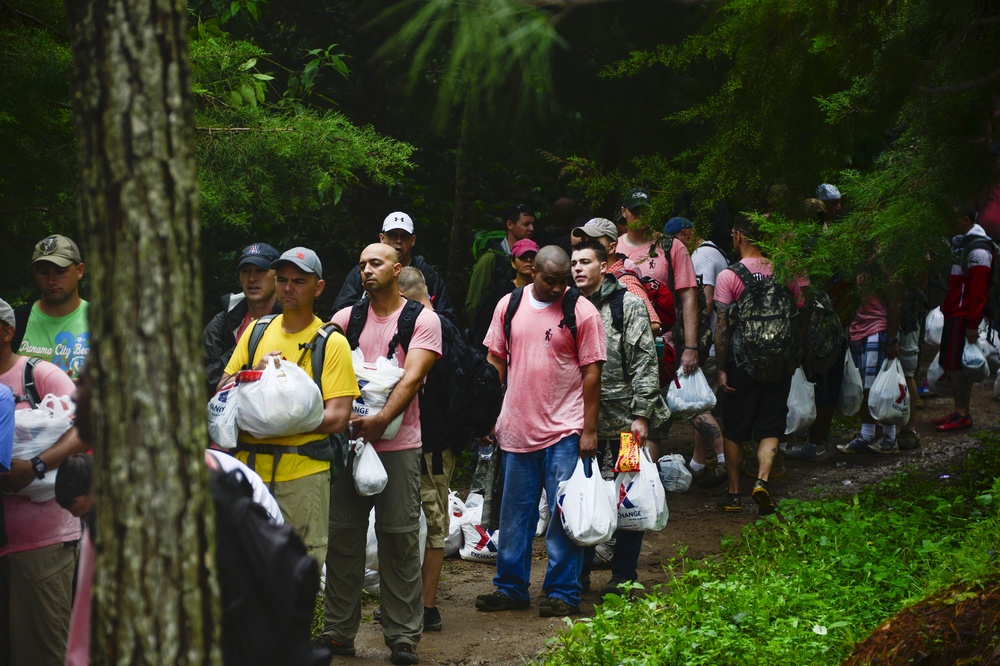 With the strength of their backs, Joint Task Force-Bravo delivers goods to Hondurans in need