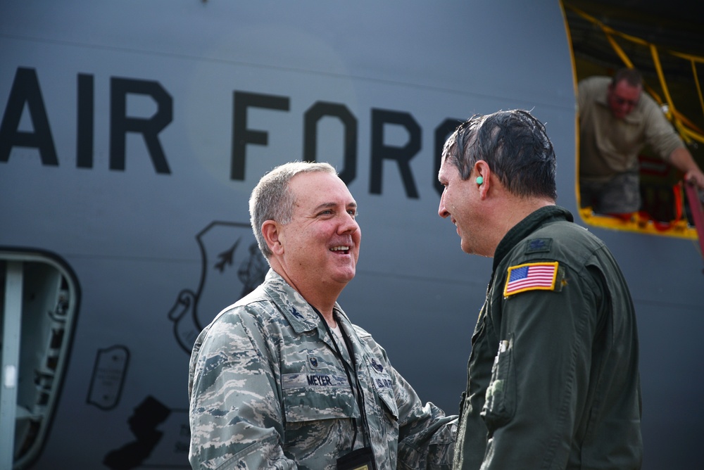 Lt. Col Jonathan Lamar completes fini flight