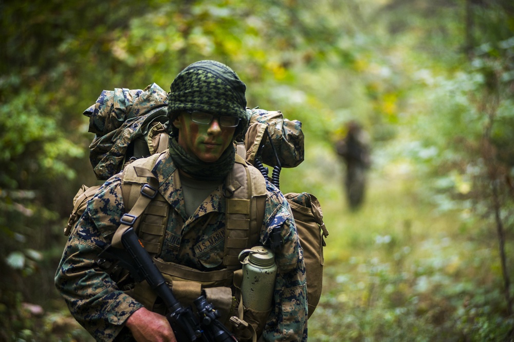 Scout Snipers conduct field training at TBS